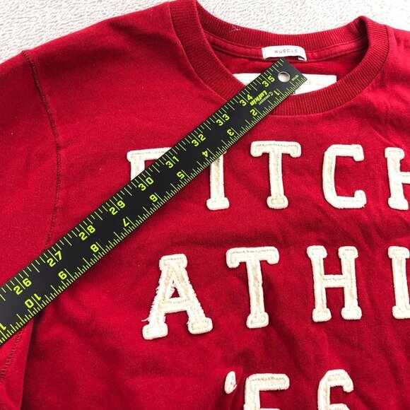 Abercrombie & Fitch Mens T-Shirt Small Long Sleeve Muscle Top Classic Red Casual - Picture 6 of 14